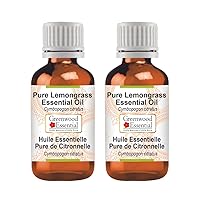 Pure Lemongrass Essential Oil (Cymbopogon citratus) Steam Distilled (Pack of Two) 100ml X 2 (6.76 oz)