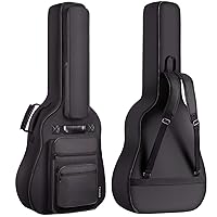 CAHAYA Acoustic Guitar Bag Thick Padding Waterproof Dual Adjustable Shoulder Strap Guitar Case Gig Bag 40 41 inch with Back Hanger Loop