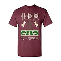 Math Mathematics Angels Deer Ugly Christmas Funny DT Adult T-Shirt Tee