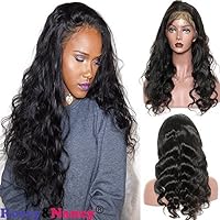 250% High Density Pre Plucked Glueless Lace Wigs Brazilian Virgin Human Hair Body Wave Lace Front Wigs Bleached Knot with Baby Hair for Black Women