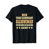 Saleswoman Job Title Employee Funny Worker Saleswoman T-Shirt