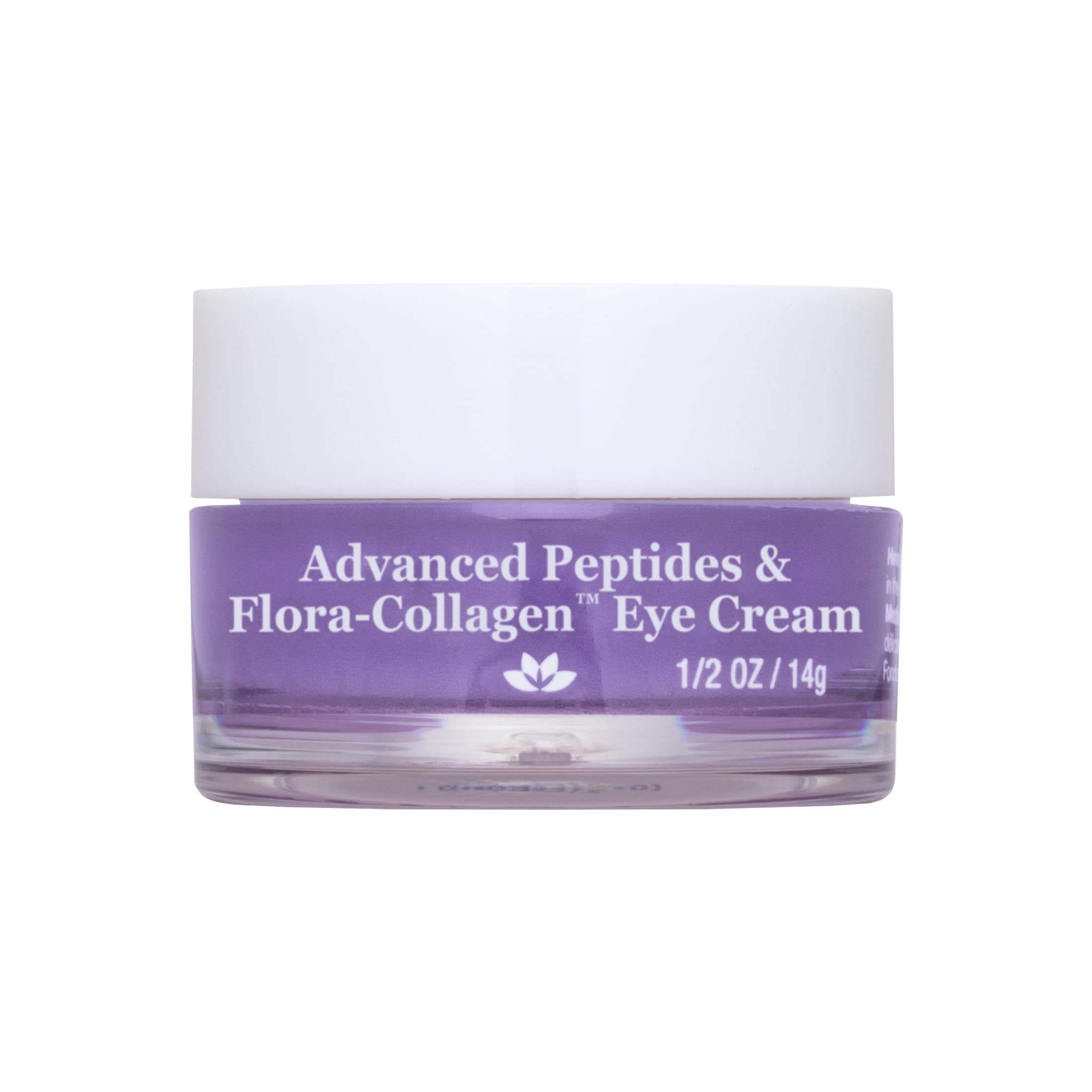 DERMA-E Advanced Peptides and Flora-Collagen Eye Cream – Anti-Aging Moisturizer Smooths Appearance of Crow’s Feet, Lines and Wrinkles, 1/2 Oz