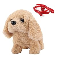 Walking Dog Toy,Toy Dog,Plush Barking Dog Toy Walk Bark Realistic Dog Soft Toys for Boy Girl NO Batteries Golden Retriever