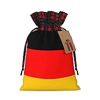 MQGMZ German Flag Print Xmas Gift Bags, Candy Bags For Wrapping Gifts For Halloween, Birthday, Wedding, 2 Sizes