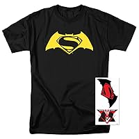 Popfunk Classic Batman v Superman Movie Logos T Shirt & Stickers