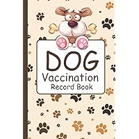 Dog Vaccination Record Book: Cute Puppies Vaccine Log Book 6
