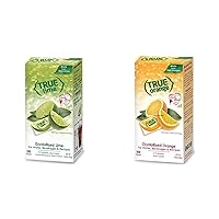 TRUE LIME and TRUE ORANGE Water Enhancers, Bulk Dispenser Packs (100 Count) - Calorie-Free Drink Mix Packets
