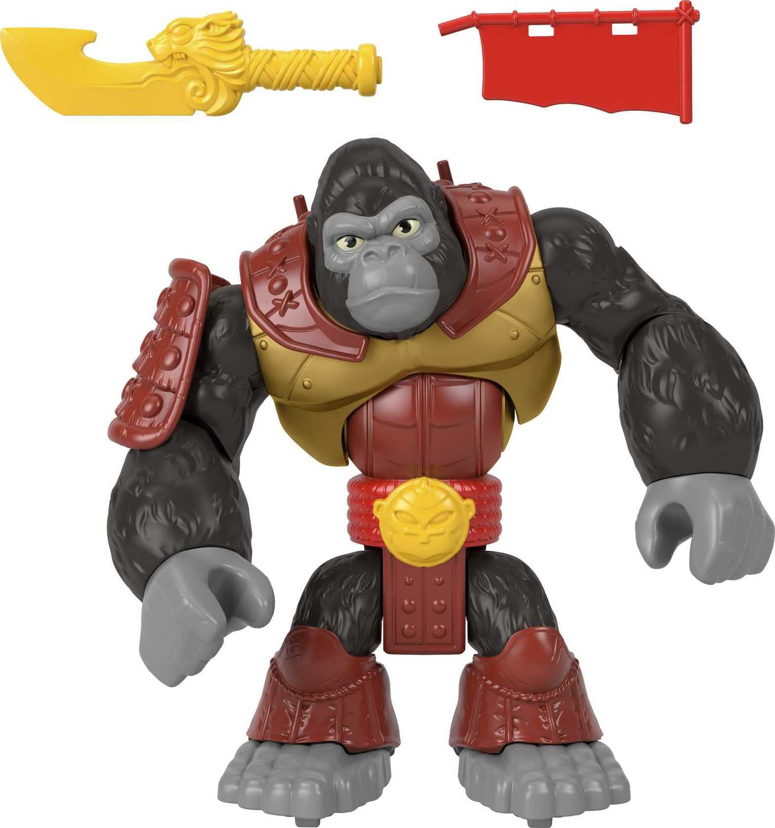 Imaginext Preschool Toy Silverback Gorilla Smash 8-In Figure with Punching Action & Accessories for Pretend Play Ages 3+ Years (Amazon Exclusive)