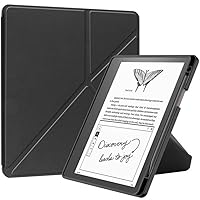 for Kindle Scribe 2022 Case 10.2 Inch Multi-Folding Stand Soft Silicone Transforming Stand Case Case Waterproof Anti-Scratch Slim Kindle Scribe Case(Charcoal Black),Black