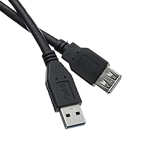 6 feet USB 3.0 Extension Cable, Black, Type A Male/Type A Female Plug, A Male to A Female Super Speed USB Extension Cable, USB Extension Cable Male to Female