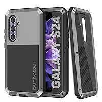 Punkcase for Galaxy S24 Metal Case Heavy Duty Military Grade Armor Cover [Shockproof] Hybrid Full Body Hard Aluminum & TPU Design [Non Slip] for Galaxy S24 5G (2024) (6.2