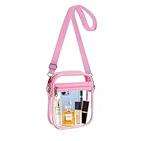 Clear Crossbody Purse Bag, Clear Bag Stadium Approved with Front Pocket for Concerts Sports Festivals