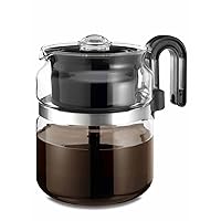 Café Brew Collection 8-Cup Glass Stovetop Percolator Coffee Pot - Borosilicate Glass Coffee Percolator - BPA Free - Dishwasher Safe - Brewing on Electric and Gas Ranges