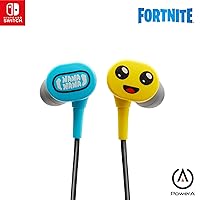 PowerA Wired Earbuds for Nintendo Switch – Fortnite Peely, 3.5 mm, Wired, Officially Licensed, Bonus Virtual Item and Matching Peely Drawstring Bag Included