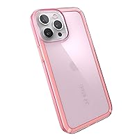 Speck Clear iPhone 13 Pro Max Case - Slim, Drop Protection - for iPhone 13 Pro Max & iPhone 12 Pro Max - Scratch Resistant, Anti-Yellowing, Anti-Fade 6.7 Inch Phone Case - GemShell Pink Tint/Chiffon