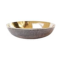 De Kulture Handmade Bronze Kansa Bowl for Biryani, Ramen, Noodle, Macaroni, Spaghetti and Pasta, Ideal for Serving & Dining Table Decoration, 7.5