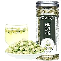 Plant Gift Jasmine Tea Dried Flowers, 100% Natural Pure Herbal Tea, Loose Leaf White Jasmine Can Mix Green Tea, Can Extract Jasmine Essential Oil 30G / 1 Oz