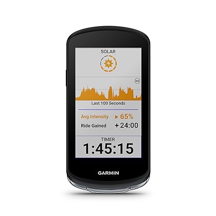 Garmin Edge® 1040 Solar, GPS Bike Computer with Solar Charging Capabilities, On and Off-Road, Spot-On Accuracy, Long-Lasting Battery, Device Only