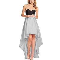 Women's Strapless Sweetheart High Low Prom Dresses Asymmetrical Party Formal Evening Gowns