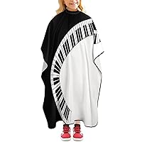 Yin Yang Piano Keys Kids Barber Cape Cute Hair Cutting Cover Hairdressing Salon Apron Gown for Girls Boys