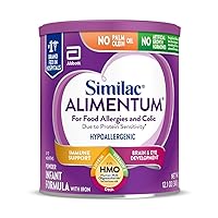 Similac Alimentum with 2’-FL HMO Hypoallergenic Infant Formula, for Food Allergies and Colic,* Suitable for Lactose Sensitivity, Baby Formula Powder, 12.1-oz Value Can