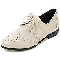 Women Closed Toe Classic Work Lace Up Brogue Shoes