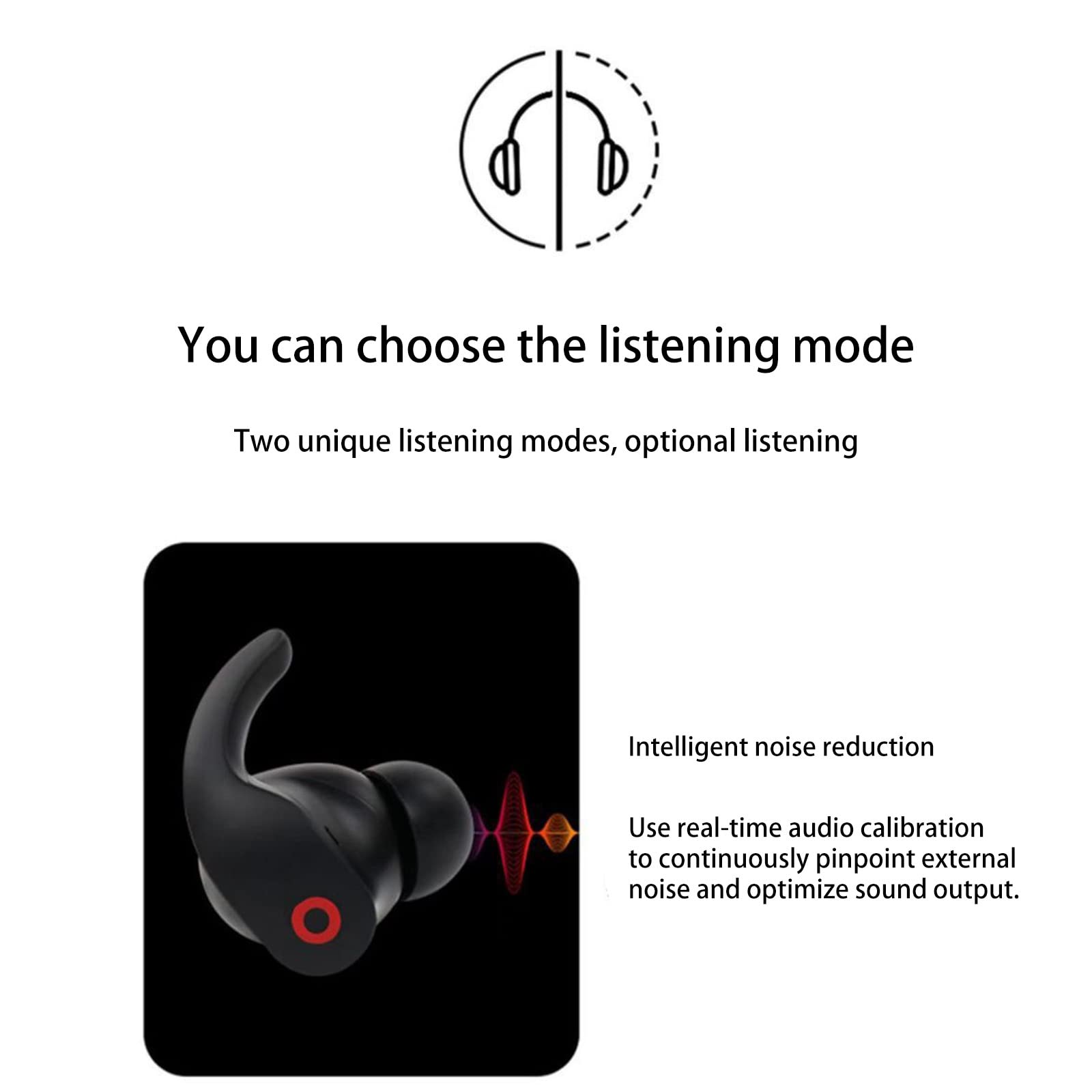 Viadha True Wireless Bluetooth 5.2 Headphones Noise Cancelling Earbuds, in-Ear HiFi Stero Earphones Built-in Mic for iOS & Android, IPX 7 Waterproof, Suitable for Daily Sport Workout Use