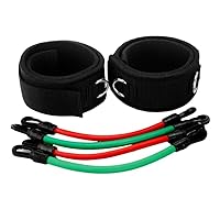 Latex Resistance Bands with Tube Ankle Straps - Leg and Abdomen Workout Exercise by SciencePurchase