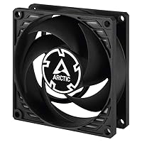 ARCTIC P8-80 mm Case Fan, Pressure-Optimised, Quiet Motor, Computer, Fan Speed: 3000 RPM - Black