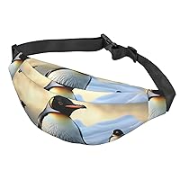 Fanny Pack For Men Women Casual Belt Bag Waterproof Waist Bag Penguin Running Waist Pack For Travel Sports