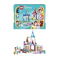 LEGO Disney Princess 43219 Building Set, Bella and Cinderella Mini Cup Set, 140 Pieces, Travel Toy for Children from 6 years