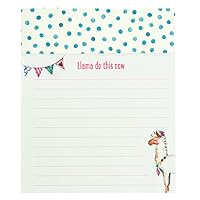 Graphique Llama Love Jotter Notepad, Pad of Paper w/ 250 Perforated Ruled Pages and Fun “Llama Do This Now” Message, Great for Kitchen Counters, Nightstands, Desks, and More, 4.5