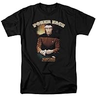 Star Trek Data T-Shirt - Poker Face Adult Black Tee Shirt