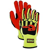 MAGID Multipurpose Impact Glove , Yellow Shell | Yellow TPR | Orange Hyperon Grip , 9/L - TRX540L