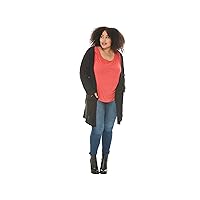 Star Vixen Women's Plus Size Cardigan with Hood and Pockets