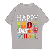 Women's T-Shirt T Shirts Fashion Casual Days of School Printed Short Sleeve Round Neck Pullover Tops, S-3XL
