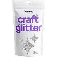 Hemway Craft Glitter 100g / 3.5oz Glitter Flakes for Arts Crafts Tumblers Resin Epoxy Scrapbook Glass Schools Paper Halloween Decorations - Fine (1/64