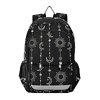ALAZA Sun Moon Stars Witch Laptop Backpack Purse for Women Men Travel Bag Casual Daypack with Compartment & Multiple Pockets