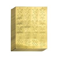 Hygloss Products, Inc 20 Sheets, 880 Gold Foil Star Stickers (18831)