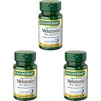 Nature's Bounty Melatonin Tablets, 3 mg, 120 Count (Pack of 3)