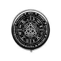 Pagan Wheel of The Year Pill Box, Pentagram Candy Box, Wiccan Jewelry