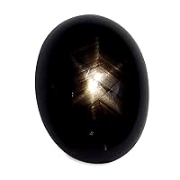 3.10 Ct. Natural Oval Cabochon Black Star Sapphire Thailand 6 Rays Loose Gemstone