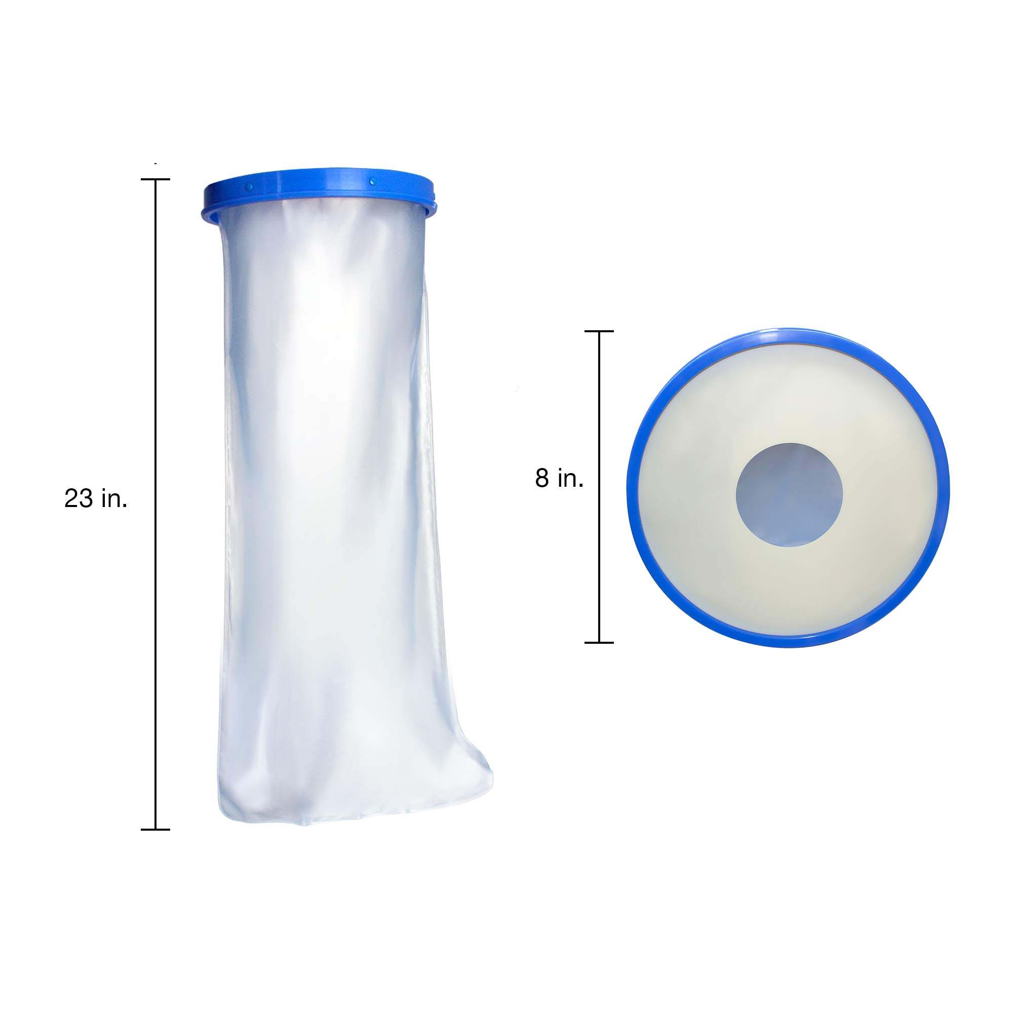 DMI Waterproof Cast Cover Wound Barrier and Bandage Protector Reusable with a Watertight Seal for Showers Baths & Pools Fits Adult Small Leg up to 23 Inches in Length, Short Leg