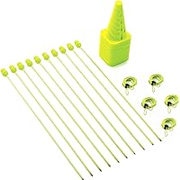 QUICKPLAY PRO Speed + Agility Set, Multi-Sport Training Agility Poles | Cones | Speed Hurdles | Soccer Tennis | Crowd Barrier