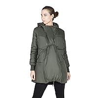Waterproof Maternity Coat with 3in1 panel extender patented technology bomber style | Faith