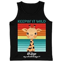 Keepin' It Wild Kids' Jersey Tank - Best Birthday Presents - Great Presents for Kids - Black, L(14/16)