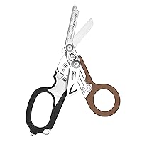 LEATHERMAN, Raptor Rescue, 6-in-1 Heavy-Duty Emergency/Trauma Shears with Carbide Glass Breaker & Strap Cutter, Made in the USA, Utility Holster Included, Coyote Tan/Black, With Utility Holster