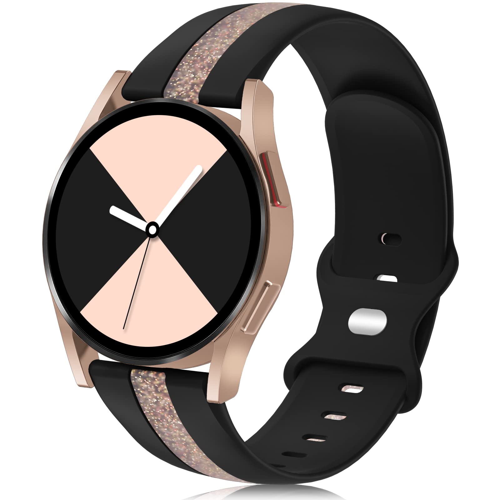 Mua Iwabcertoo Designer Sport Band Compatible For Samsung Galaxy Watch 4/5/6/Active  Band 40Mm 44Mm,Watch 4/6 Classic 46Mm 42Mm 43Mm 47Mm/Watch 5 Pro/Watch 3  41Mm, 20Mm Silicone Soft Strap For Women Men Trên