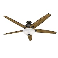 Hunter Fan Company 50472 Stockbridge Indoor Ceiling Fan with LED Light and Pull Chain Control, 70, New Bronze Finish