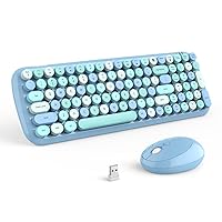 MOFII Wireless Keyboard and Mouse Combo, Compact 2.4G USB Full Size Wireless Mouse and Keyboard Combo, Cute 110 Keys Keyboard for PC, Notebook, MacBook, Tablet, Laptop, Windows System